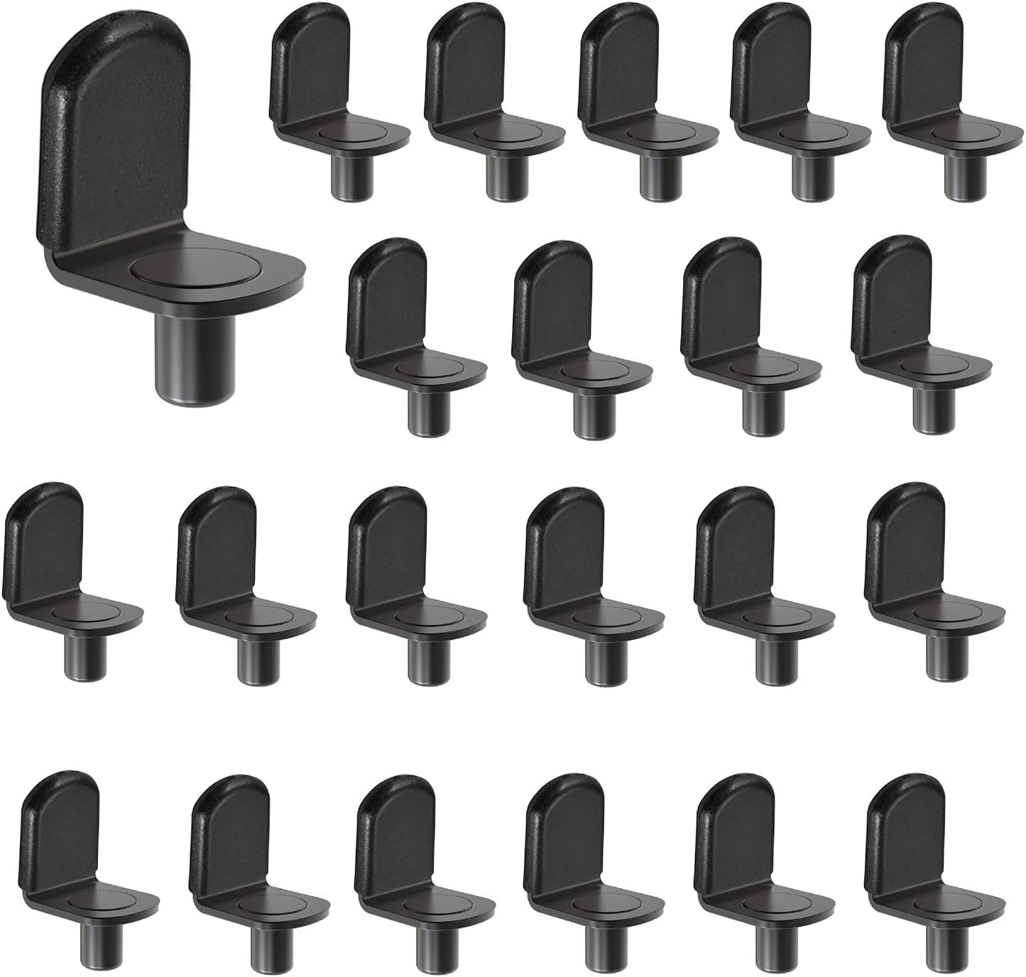 Pasadores estante soporte muebles negro 30 pzas