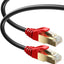 Cable Ethernet CAT7 impermeable 32.5pies SFTP 600MHz negro bridas