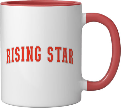 Taza cerámica Rising Star estilo universidad Texas roja y blanca