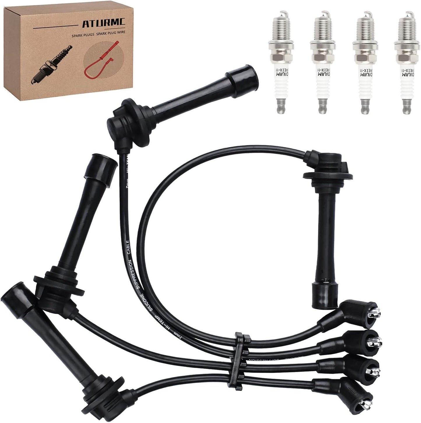 Set 4 cables bujías encendido comp Mazda Miata L4 1.8L 90-00