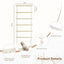 Organiz. macramé con ganchos para cabello pared puerta