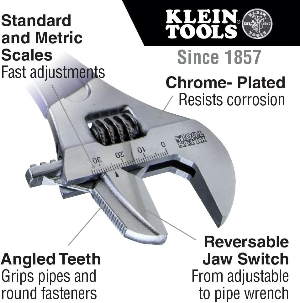 Llave tubos reversible 1-1/2 pulg 10 pulg