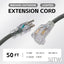 Cable extensión iluminado 50ft 12/3 SJTW gris