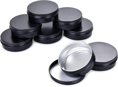 50 Latas Aluminio 4oz con Tapa Rosca Negro