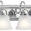 Lámpara baño 36pulg vidrio grabado 5 luces bronce