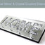 Placa espejo diamante plateado con ganchos