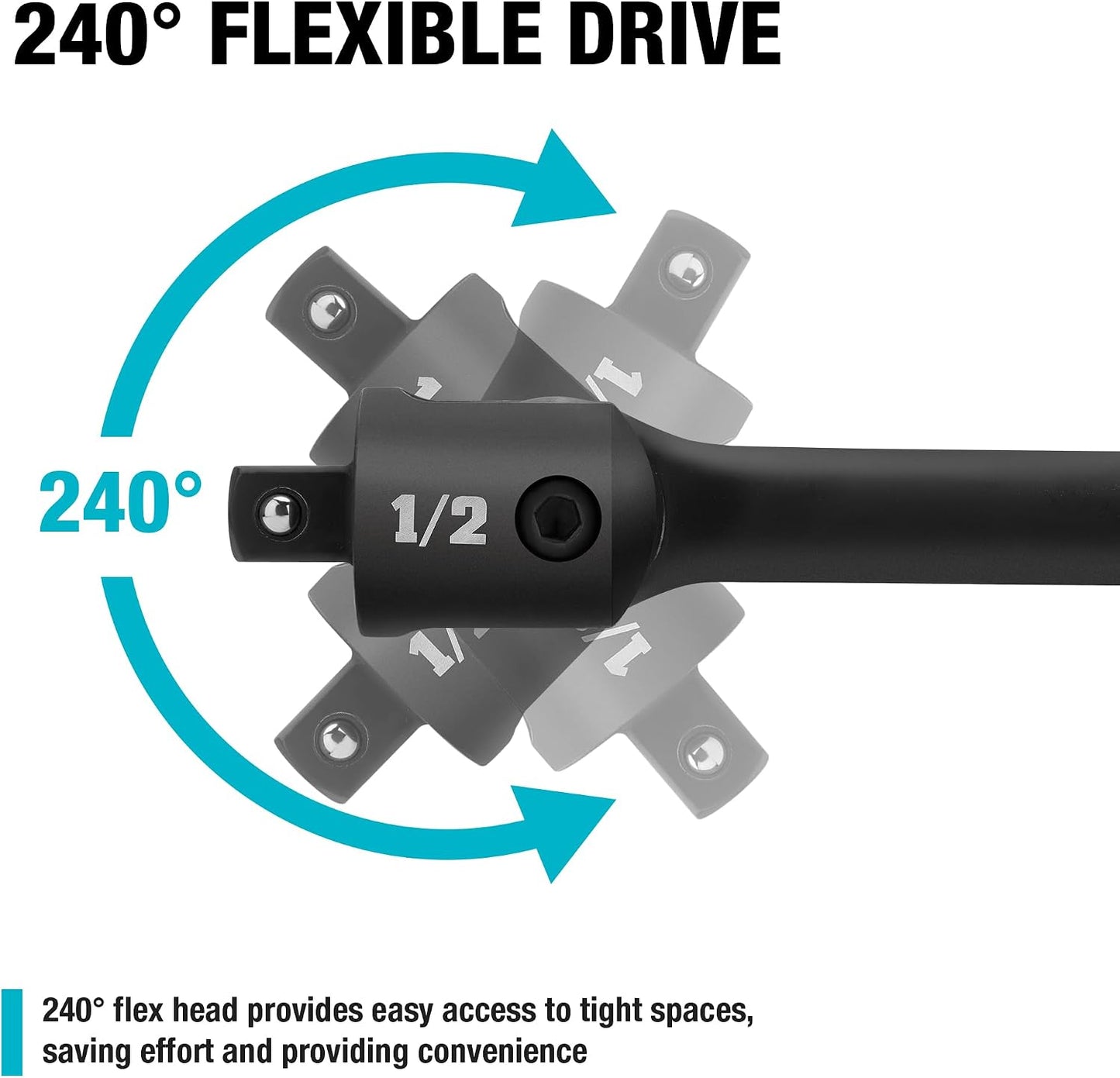 Barra rompedora 24pulg cr-mo flexible 240° bola resorte