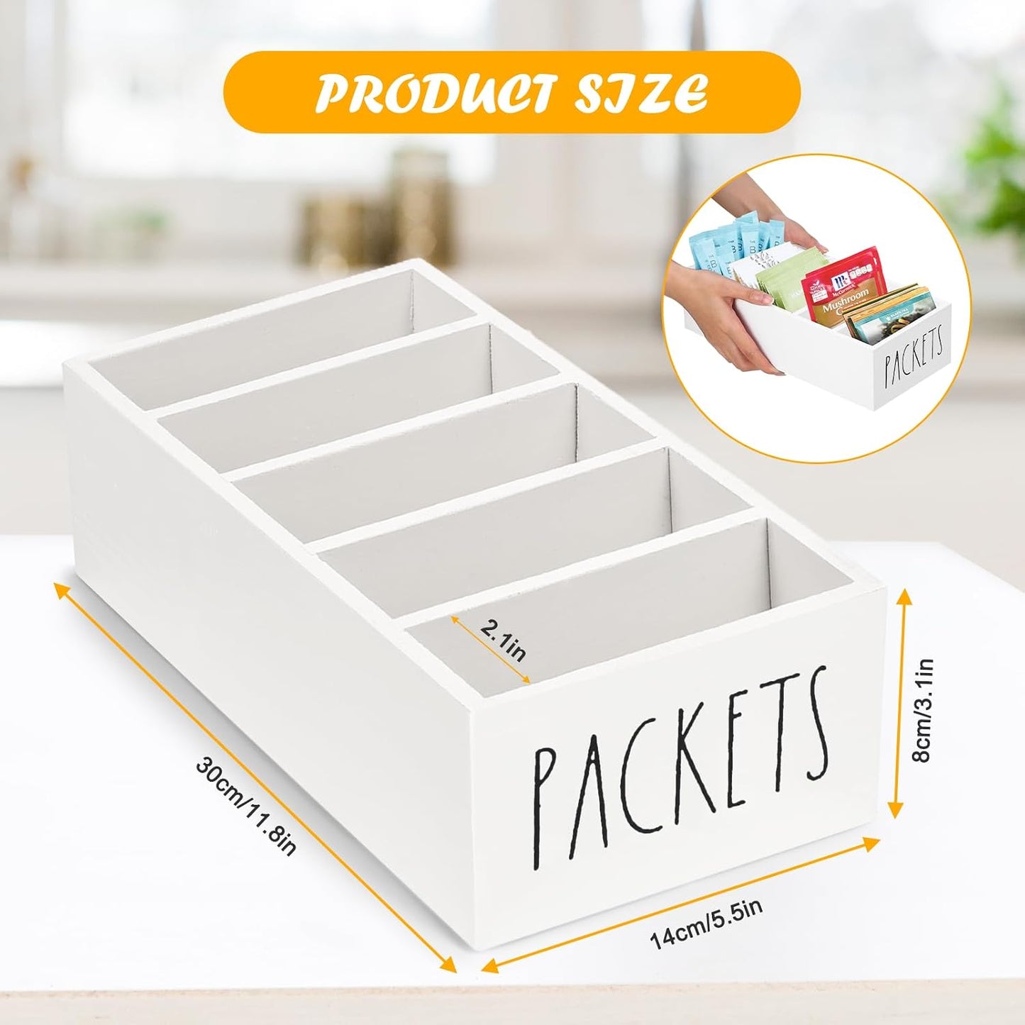 Organiz. madera 5 compartimentos para especias y condimentos