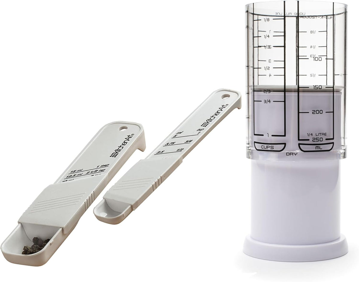 Juego de taza Adjust-A-Cup y cucharas Kitchenart
