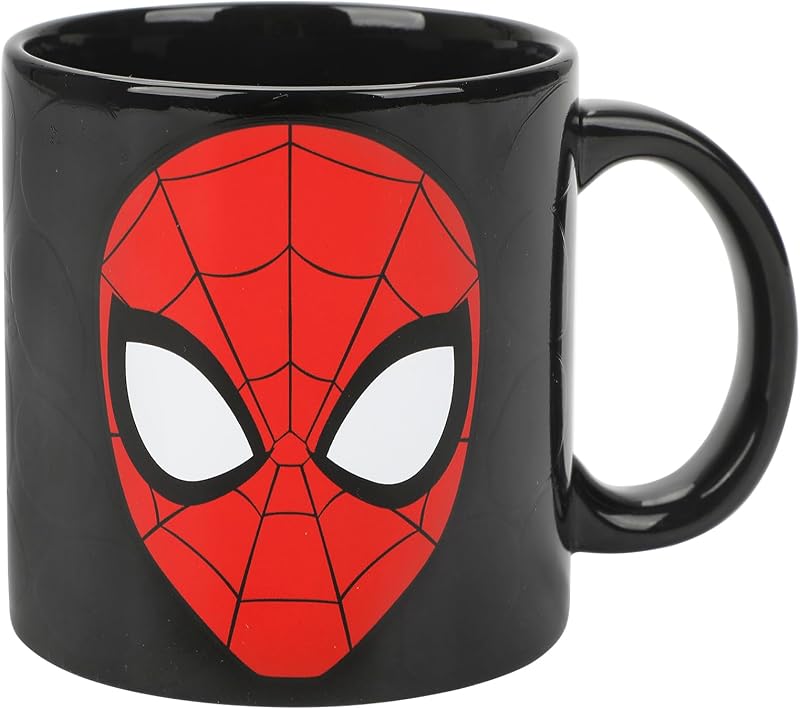 Taza cerámica Spider-Man reactiva calor 16oz negro