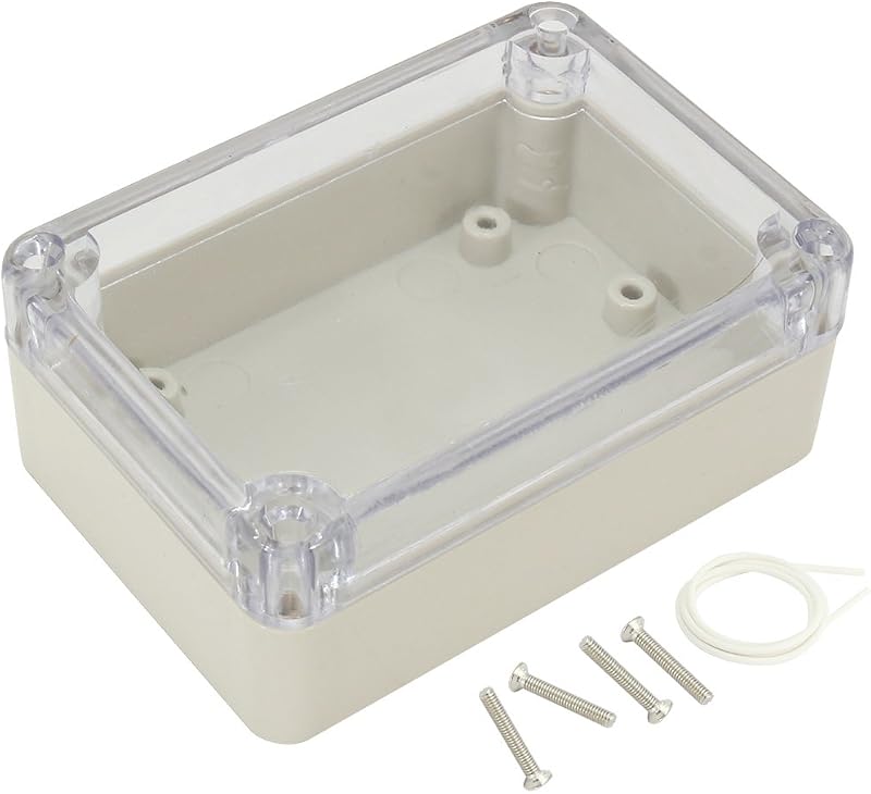 Caja eléctrica ABS IP65 impermeable con cubierta transparente gris