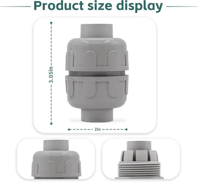 Conector PVC hermético 1pulg doble extremo 10pzas