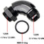 Adaptador 12AN macho a ORB 90 grados aluminio negro