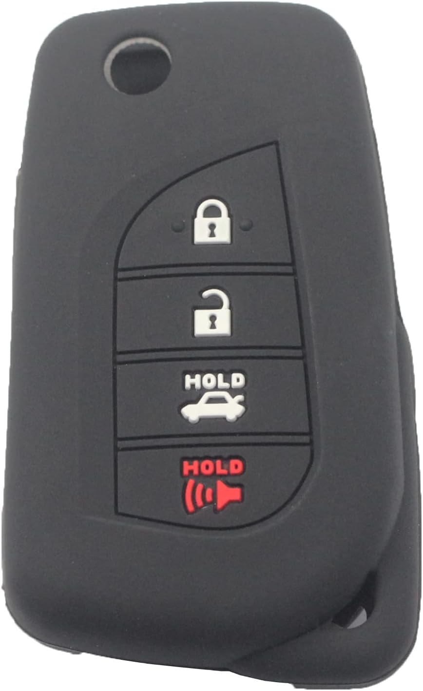 2 Fundas Silicona Llavero Sin Llave Toyota Camry Corolla 2020-21 Negro