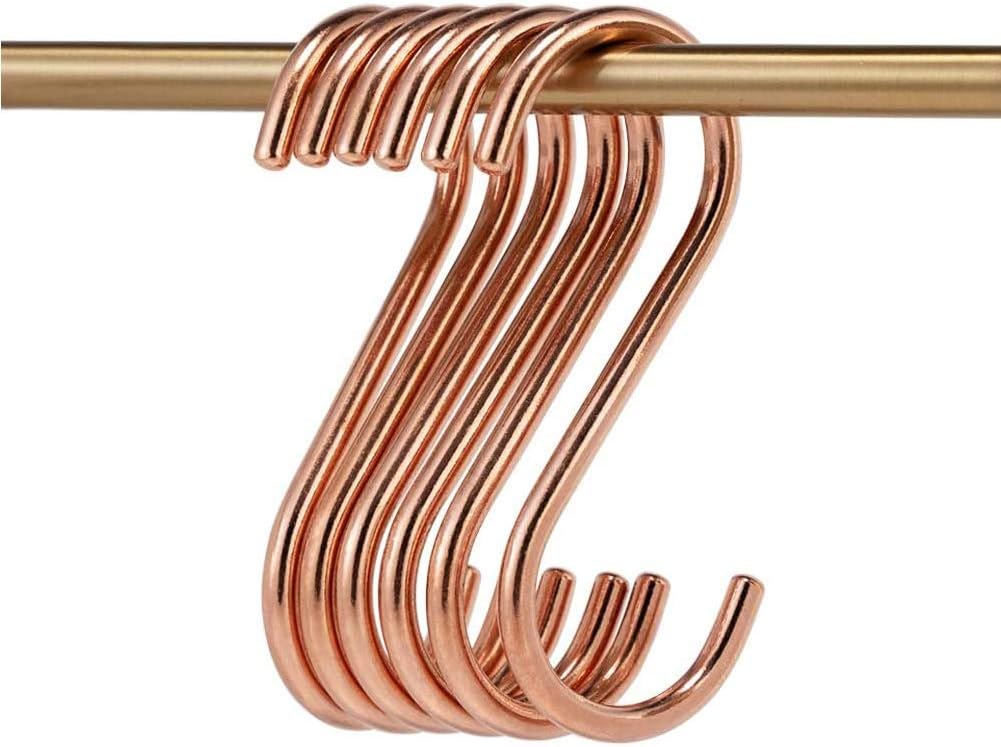 8 Ganchos Cobre para Colgar Ollas Almacenamiento Cocina