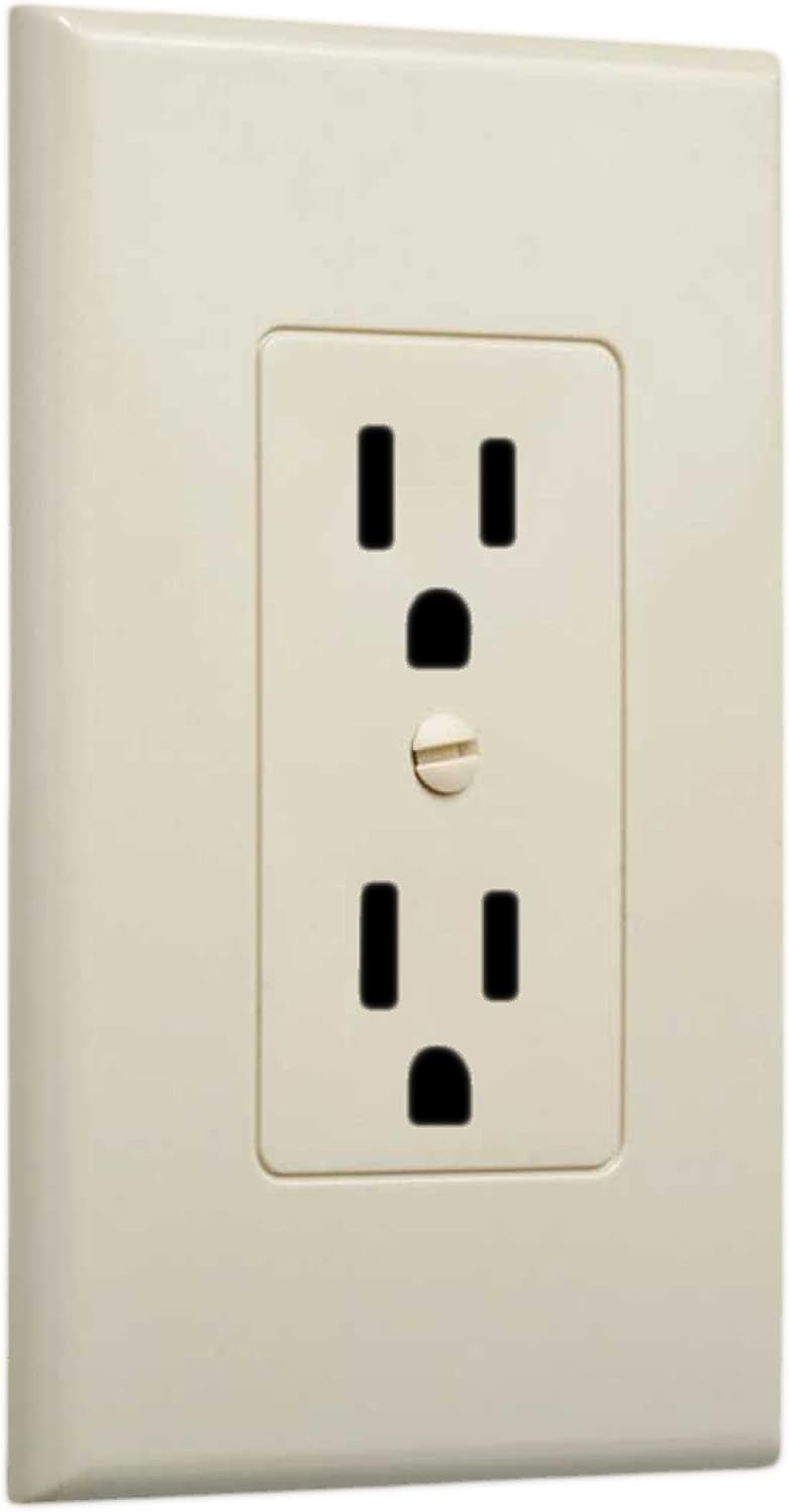 Placa pared toma corriente decorativa 1 banda set 5