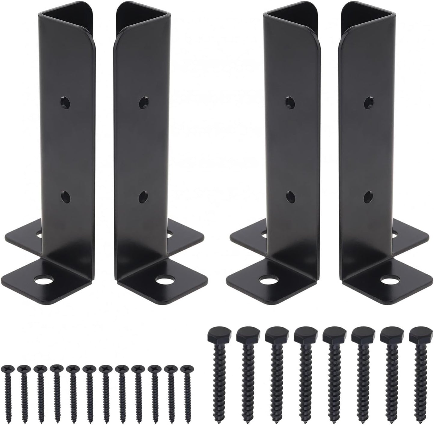 Base poste 4x4 pack 4 soportes anclaje grueso resistentes