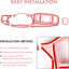 Bisel ABS rosa para Dodge Charger 2015-26 set 5