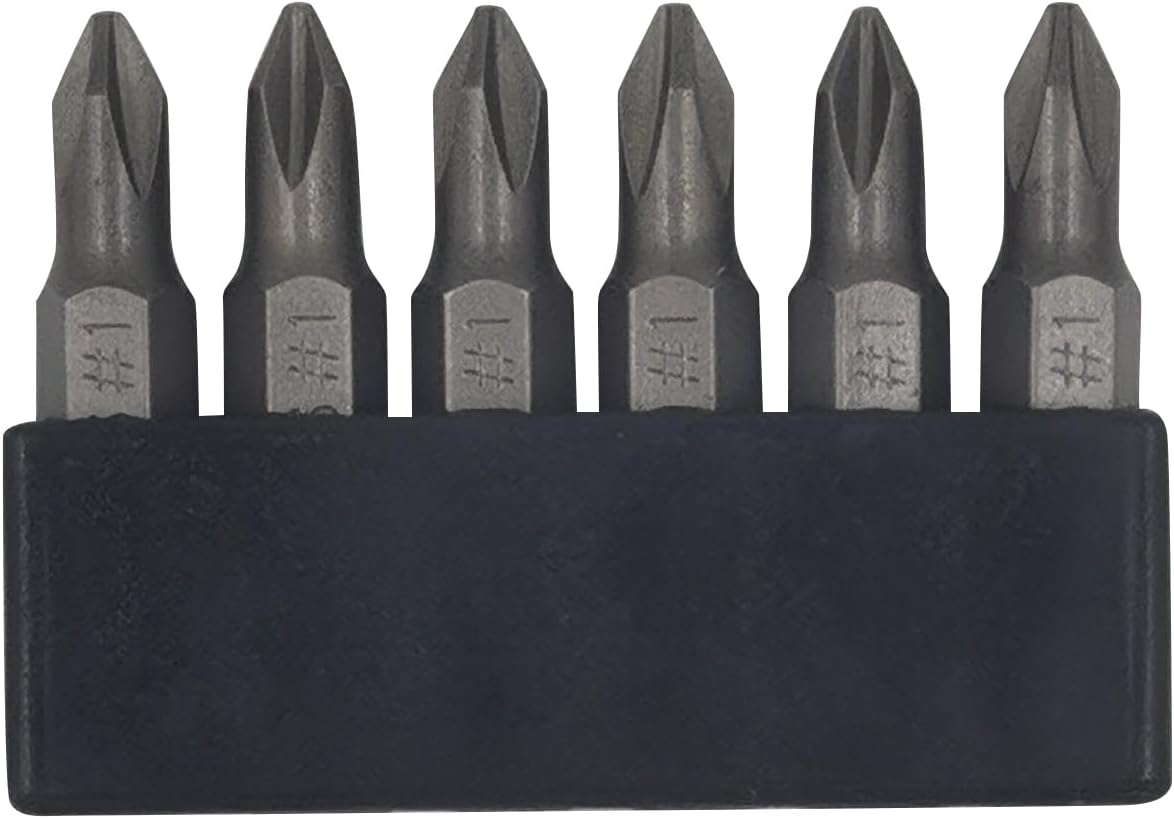 6 Pzas Brocas JIS 35mm Punta Magnética Hex 1/4 Acero S2