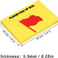 Bandera buzón amarillo brillante 1.57x2.36"