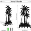 Portallaves metal negro 5 ganchos estilo tropical para pared