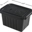 Contenedor plástico 6qt con asas negro 6 pzas
