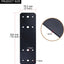 Placa plana acero recta 10x3pulg 4pzas con recubrimiento
