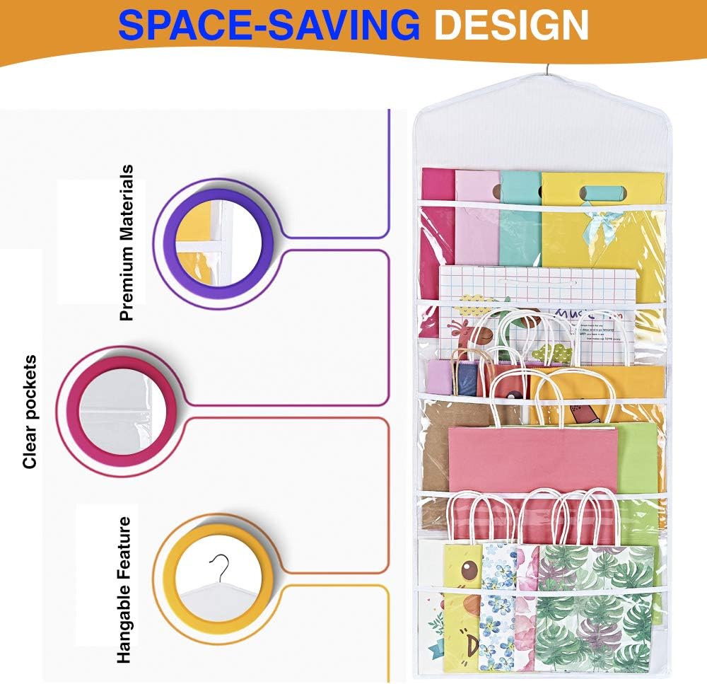 Organiz. colgante para bolsas de regalo 38x16