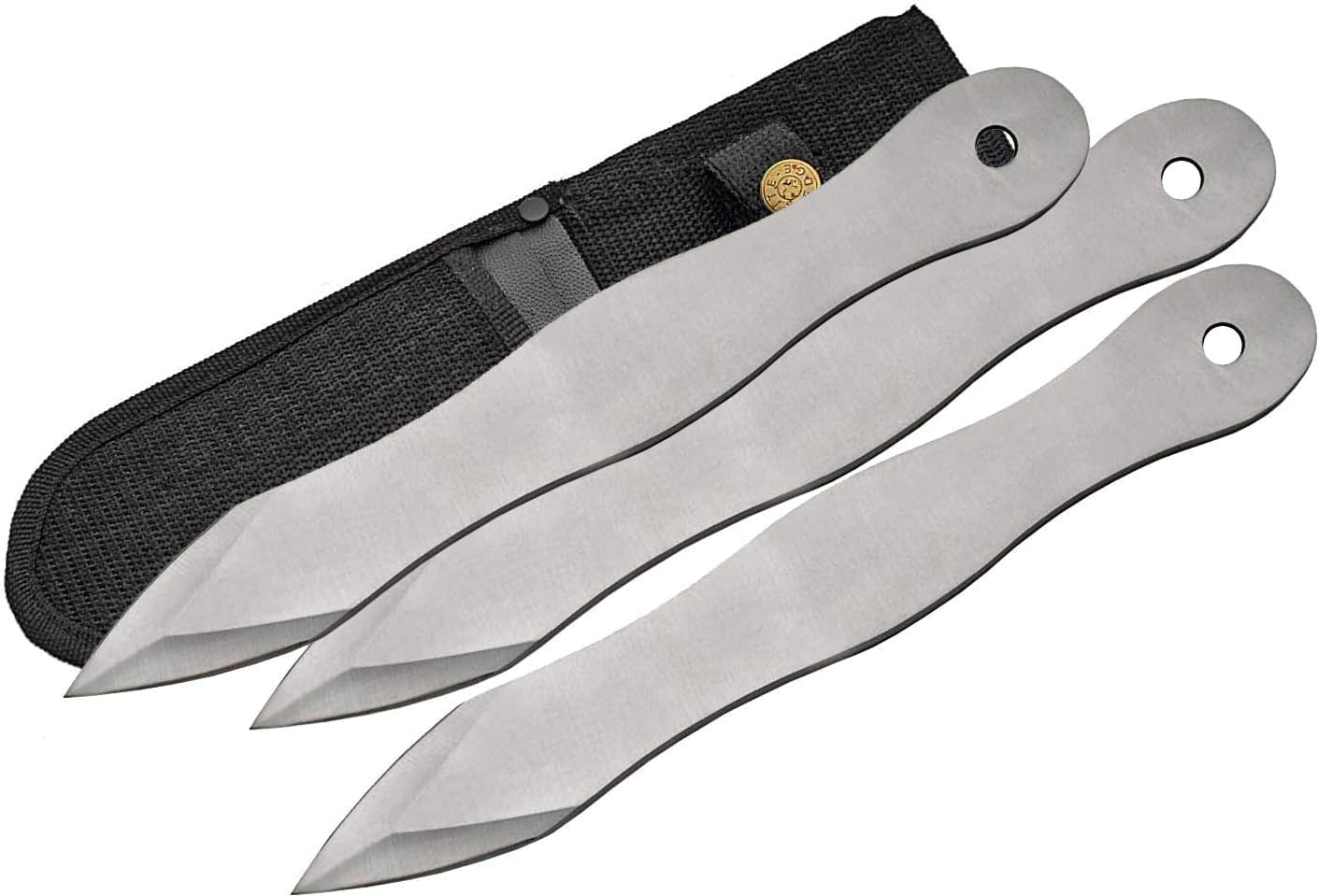 Set 3 Cuchillos Acero Inox 10pulg Funda Cinturón