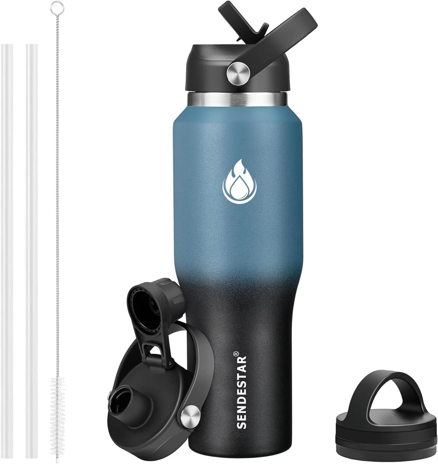 Botella agua acero inox 40oz aislada vacío doble pared