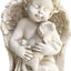 Estatua ángel resina 7" con perro figura hogar jardín