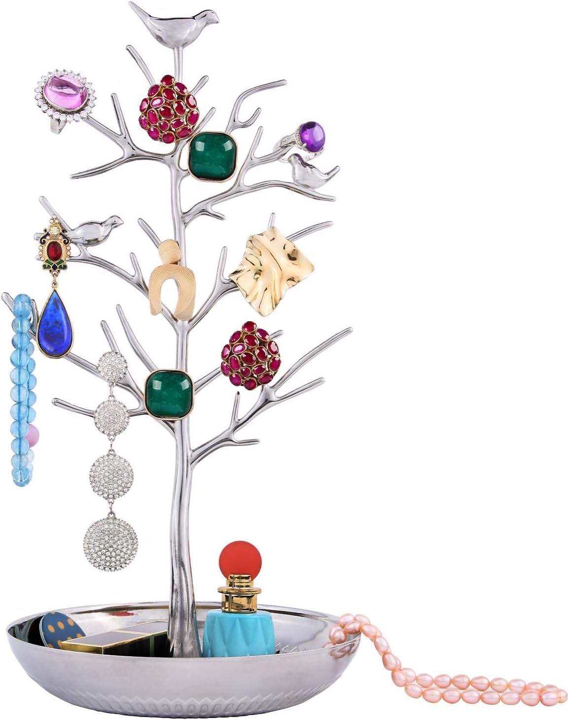 Organiz. joyas retro para collares aretes anillos plata