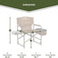 Silla camping plegable con mesa 300lb marrón