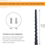 Varilla antena espiral coche reemplazo Nissan Xtrail Qashqai