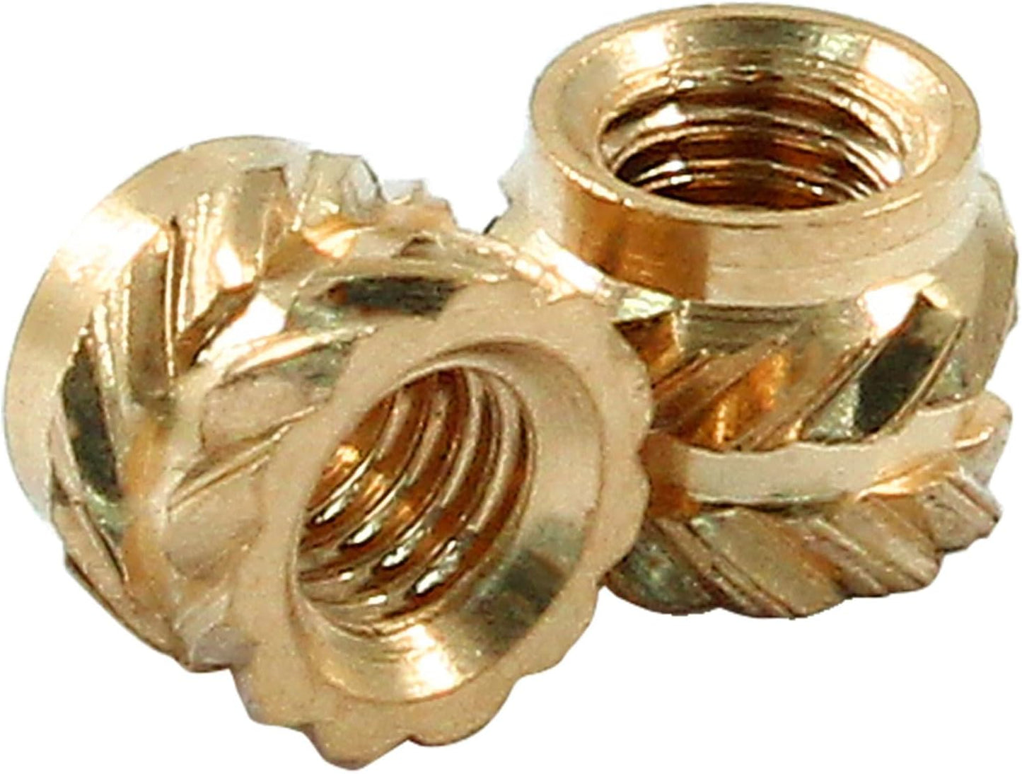 Set 120 insertos roscados M3 latón tuercas moleteadas