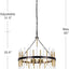 Candelabro moderno 24" 6 luces regulables oro negro
