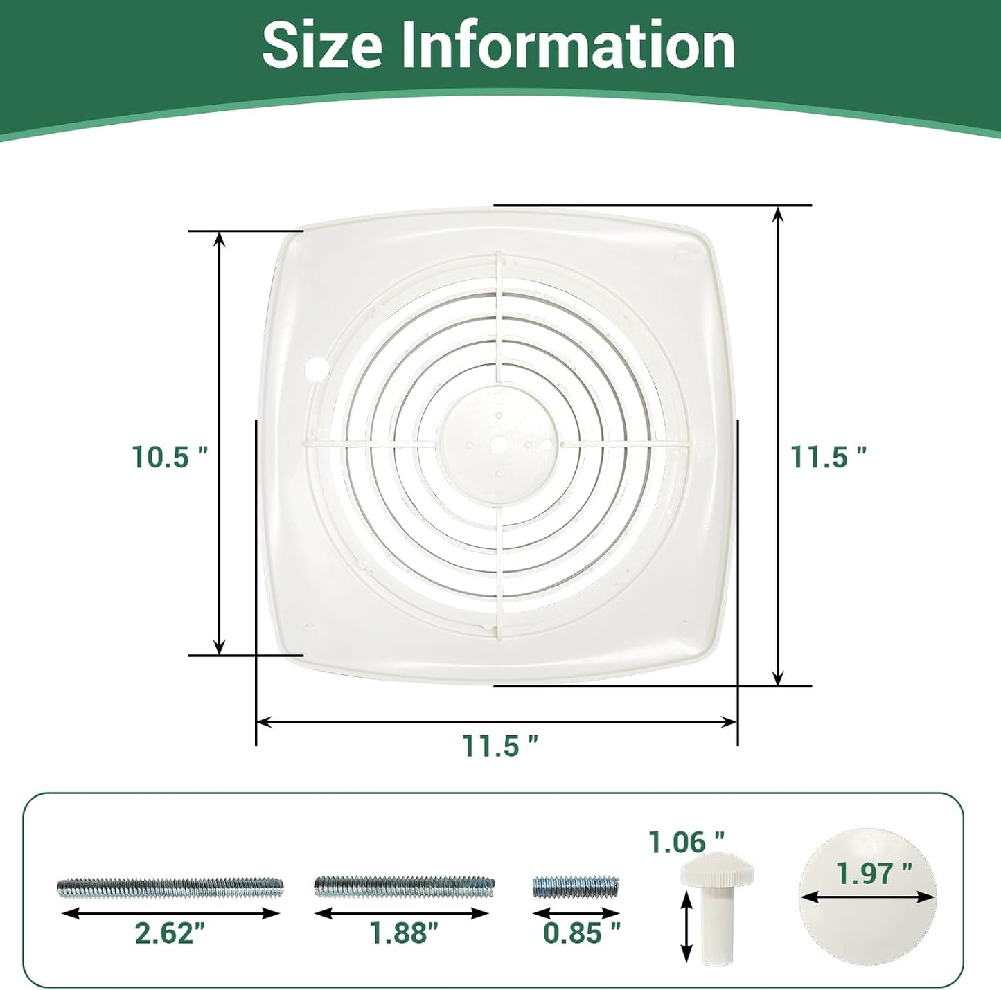 Rejilla ventilador pared Nutone Broan 509s-a 509s-b 509smgs