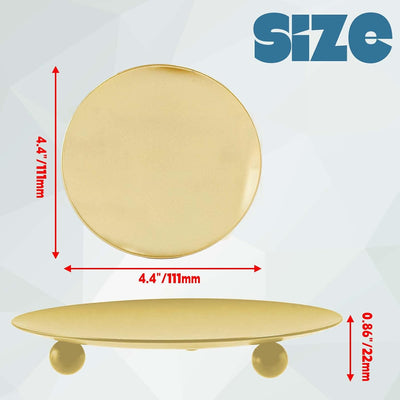 Portavelas hierro dorado 3 Pzas 4.4pulg decoración hogar mesa boda