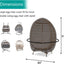 Funda silla Egg impermeable 91x80pulg negro