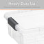Caja plástico transparente organiz. apilable hogar