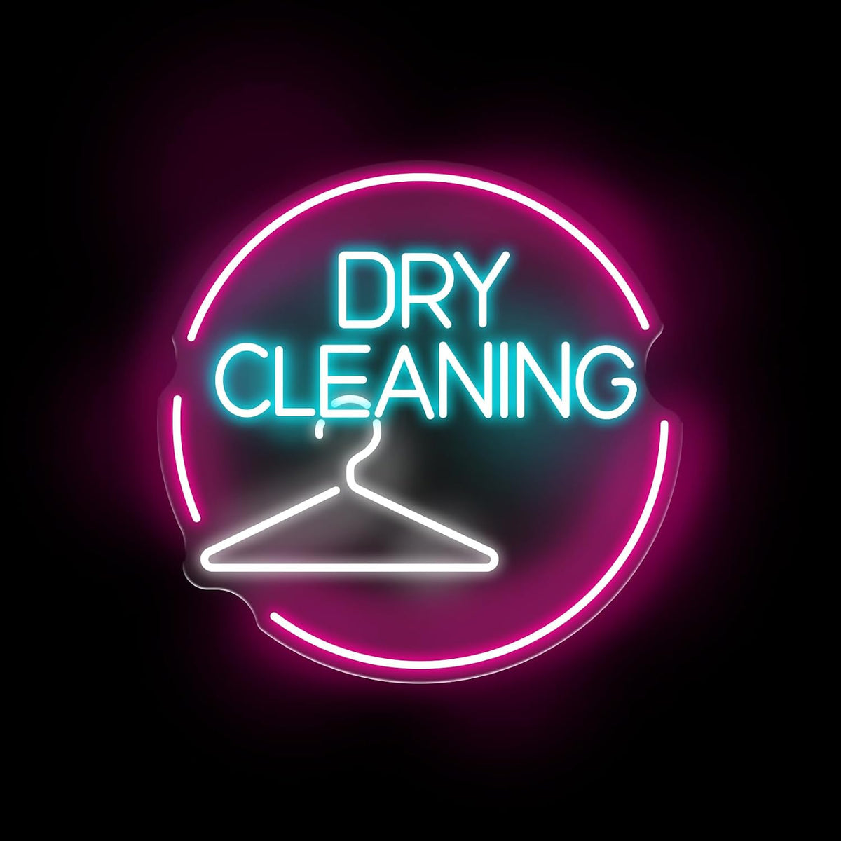 Letrero LED Laundry Open para tienda de lavandería