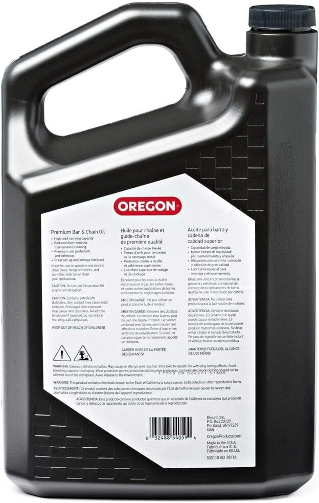 Aceite lubricante motosierra 1 galón botella