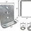 Kit 4 soportes litera galvanizados tipo L 6" trabajo pesado