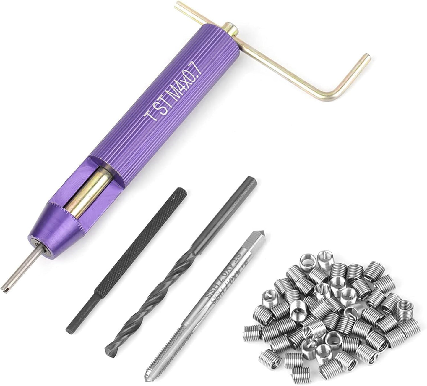 Kit reparación roscas acero inox 50 pzas M4x2d