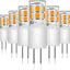 6 Pzas Bombillas LED G4 2W 2700K Blanco Cálido Base Bipines