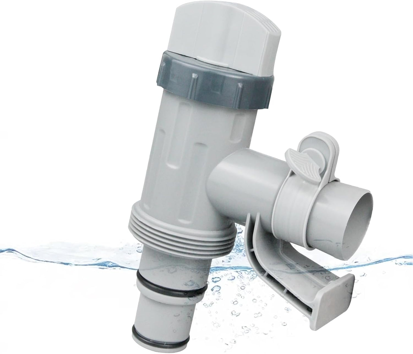 Kit adaptador manguera piscina suelo con válvula y soporte