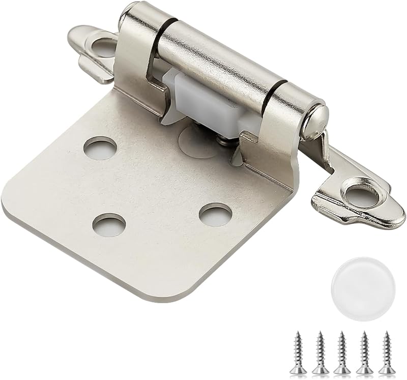 50 Pzas Bisagras Cocina 1/2" Níquel