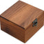 Caja madera nogal rústica para joyas y relojes