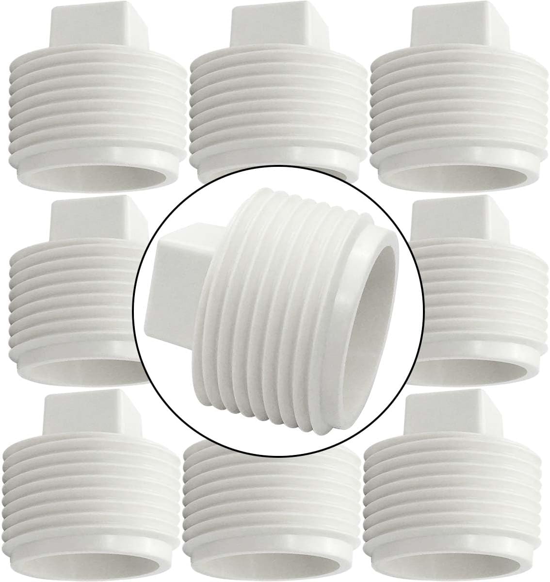 10 Tapones Alcantarillado 1-1/2pulg Adaptador Macho Roscado