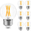 Bombilla LED E26 G16.5 Edison regulable 6W blanco cálido 2700K